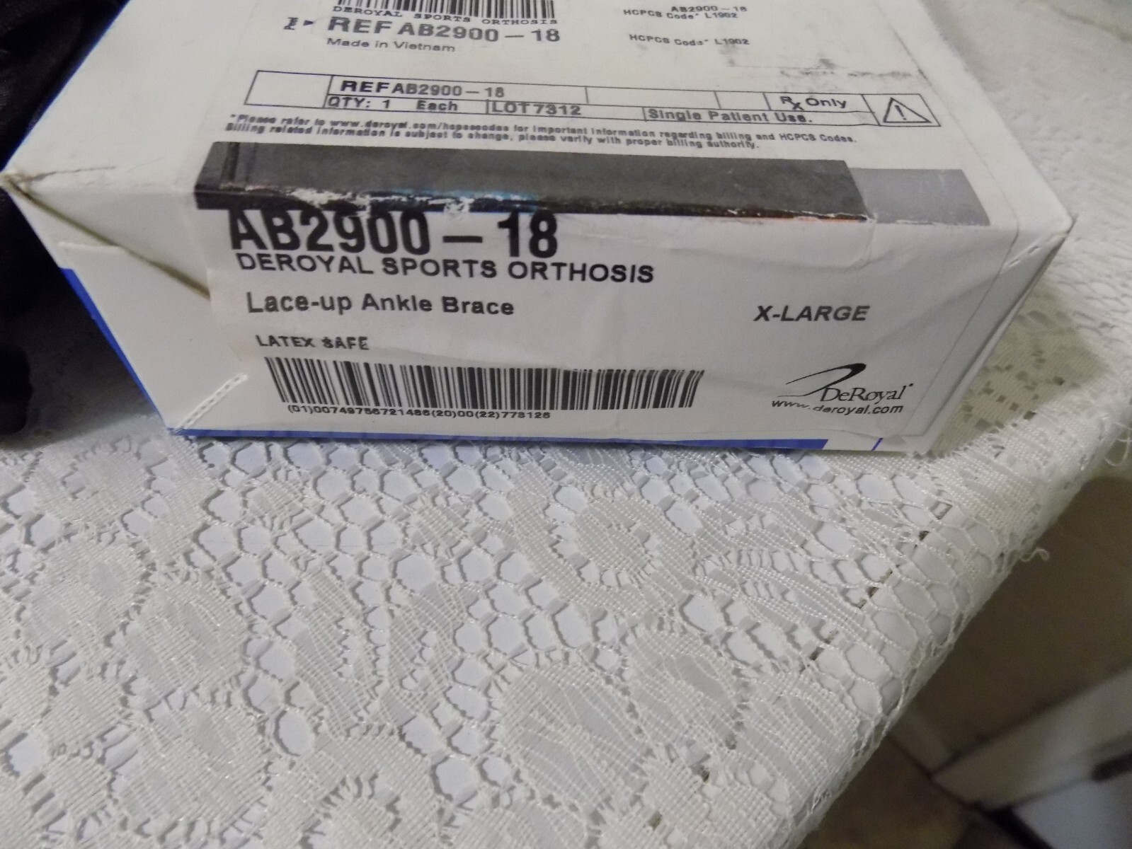 Deroyal Sports Orthosis Black Lace Up Ankle Brace For Either Foot X-Large |  eBay