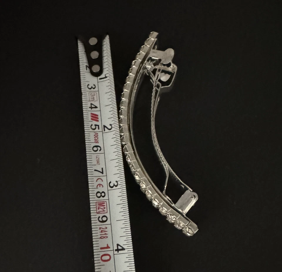 Crystal Rhinestone Sparkly Bling Party Princess Queen Bride Bar Hair Barrette - Image 3 of 3