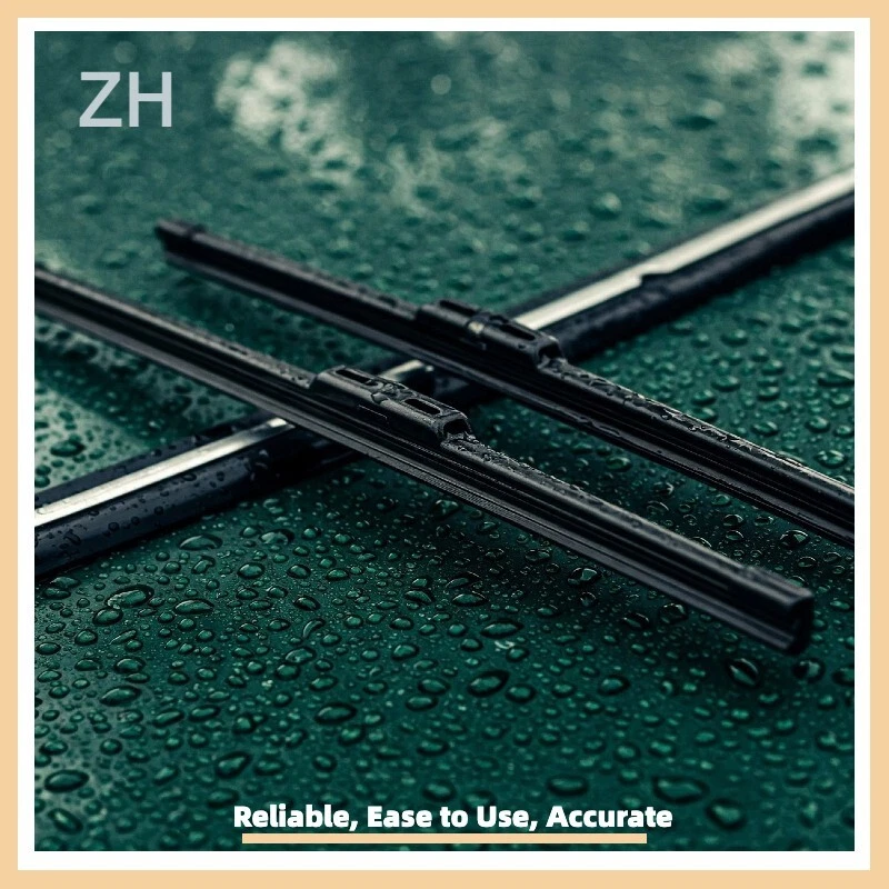 Pair Windshield Wiper Blades J-hook Quality 24" & 22" Inch Bracketless Frameless - Image 2 of 4