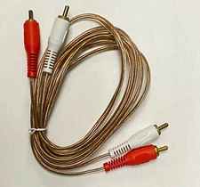 6Ft Stereo Audio Cable Dual RCA 2 Male To 2 Male Gold-Plated Connector AV Cord 