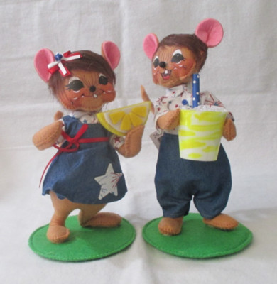 Annalee--2025---Lemons to Lemonade--Mouse Set of 2---New/Tags & Bag