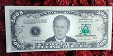 VTG Ephemera FUNNY MONEY GEORGE BUSH VANQUISH WORLD TERRORISM 2005