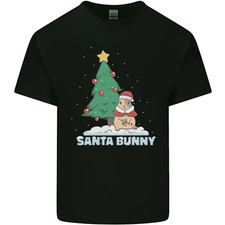 Lustige Weihnachten Santa Bunny Herren Baumwolle T-Shirt