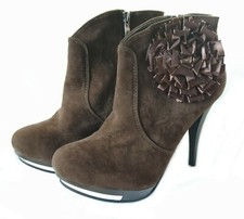 Scarpe donna Sexy Tacco alto Plateau Tronchetto MARRONE ULTIMO n.40 SALDI