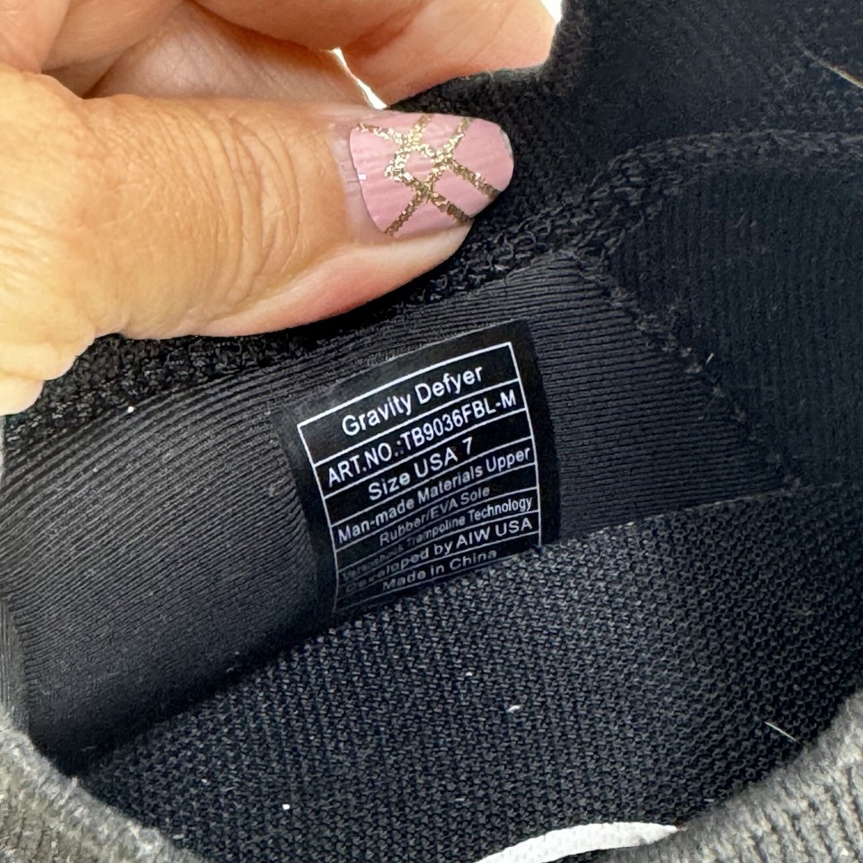 Gravity Defyer GDefy MATeem Athletic Walking Sneaker All Black Men 7