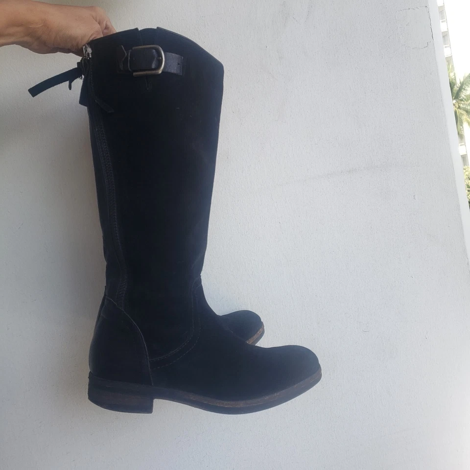 Botas de montar Alberto Fermani para mujer talla 7 negras gamuza hebilla cremallera $495 Foto 4 de 4