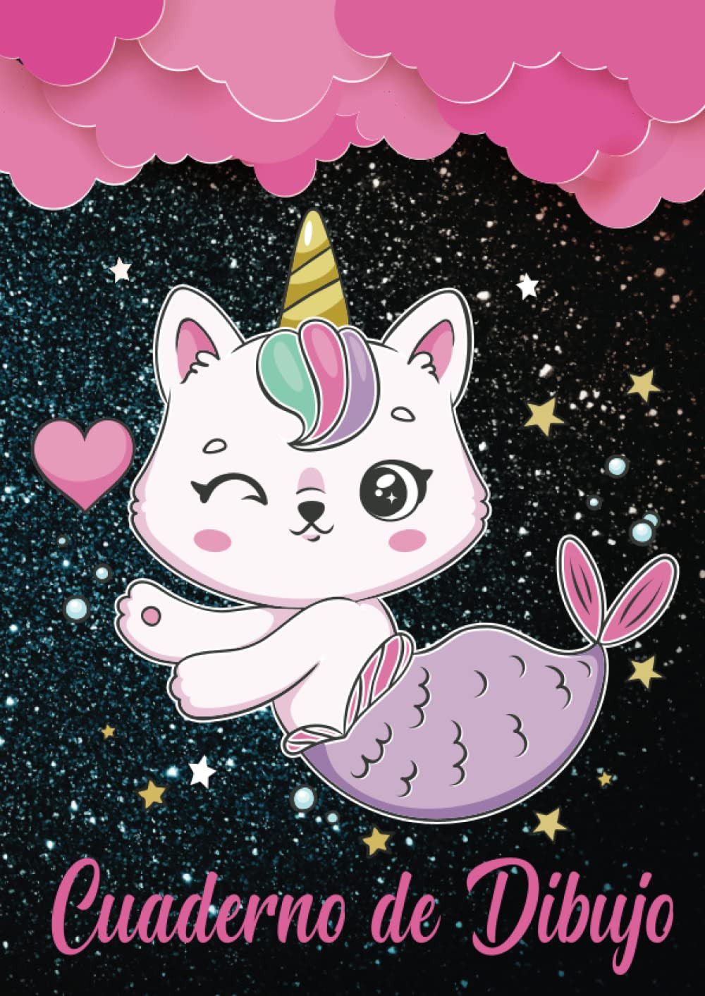 Cuaderno De Dibujo: Libreta A4 Unicornio Para Niñas 110 Páginas En Blancas - Lib