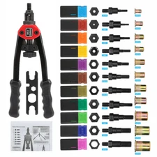 Hand Rivet Gun Threaded Insert Riveter Kit Pneumatic Tool Pop Nut Airplane Car