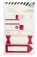 Adesivi etichette American Crafts Heidi Swapp rosa 11 pezzi