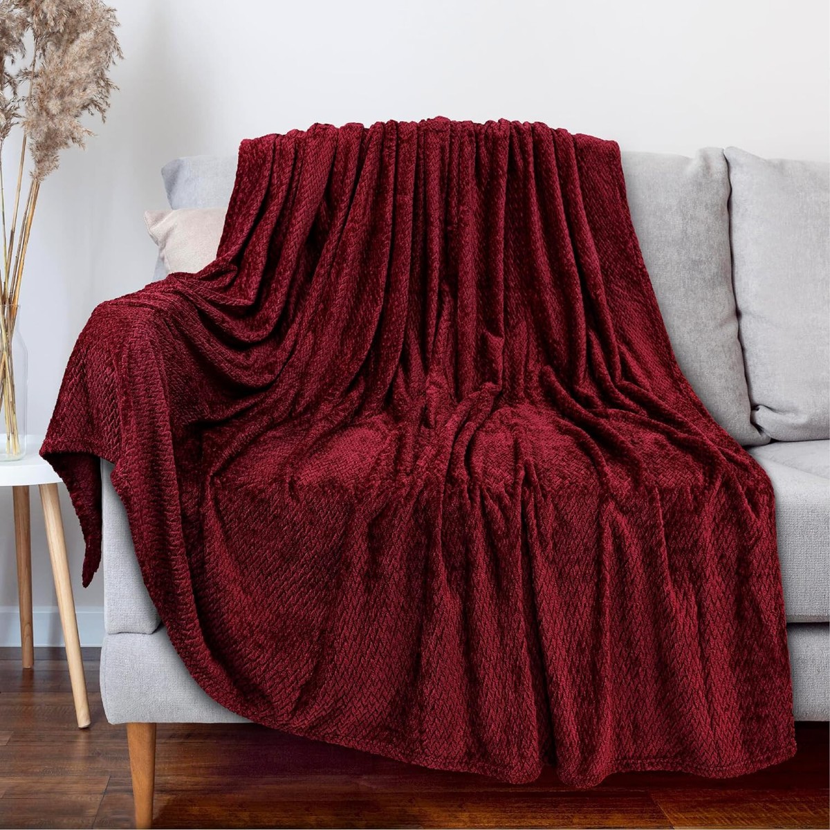 Velvet Burgundy Fleece Throw Fleece Burgundy Bed Throw And Blanket