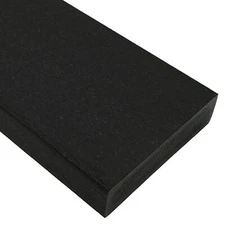 BuyPlastic Tangent Poly Lumber - Black, 1x6 (0.75" x 5.5"), 72" L