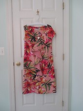 NWT Chiara Boni La Petite Robe Hui A-Line Pale Pink Palm Dress 10 $695