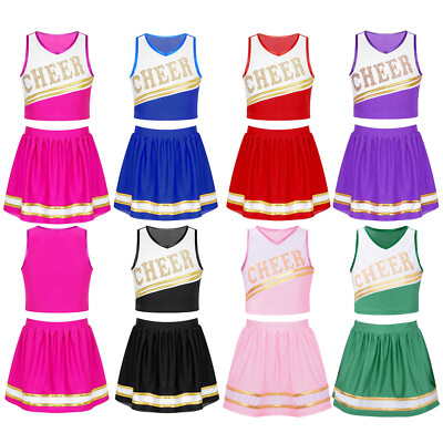 Cheerleader Cheerleading Kostüm Mädchen Uniform Fasching Party Halloween Cosplay