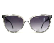 Draper James Sunglasses DJ7014 035 GREY Clear Cat Eye Frames with Purple Lenses