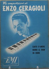 musical score enzo ceragioli emi canto d'amore mambo al rum un sogno 1952