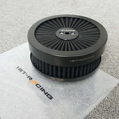 6.5''x3'' Washable Oval Filter Flow Air Cleaner Kit 5-1/8'' Opening Carbs Inlet SBC
