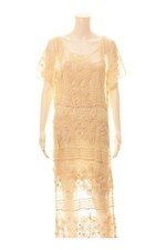 FOREVER 21 floral crochet maxi cover up dress Size L