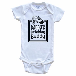 daddy's drinking buddy baby onesie