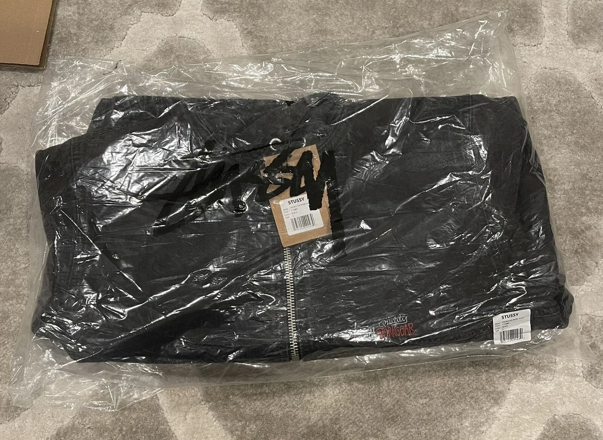 Stussy Double Dye Work Jacket, Black, Size-Small