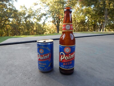 Vintage ''Point Special'' Beer Steven's Point Brewery Beer Bottle & Can Wisconsin