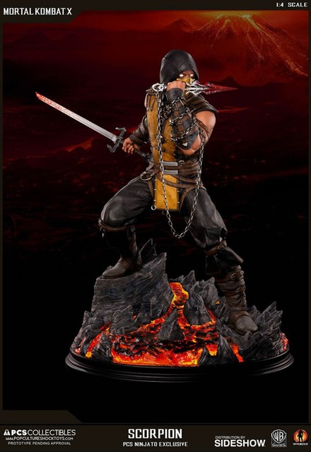 mortal kombat x scorpion statue