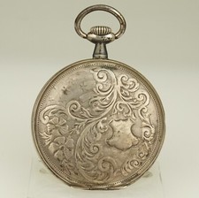 Rare Antique Silver Pocket Watch Men's no fusee duplex chronometer repeater RAR