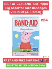  24 Pack Band-Aid Peppa Pig Assorted Size Bandages 20 Count 480 Total      