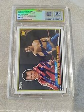 2018 Wwe Topps Heritage Honky Tonk Man Signed Graded 10