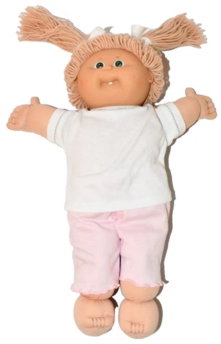 VTG Cabbage Patch Kids Girl Doll 1978-1982 Pigtails Green Eyes w/ Outfit Clothes