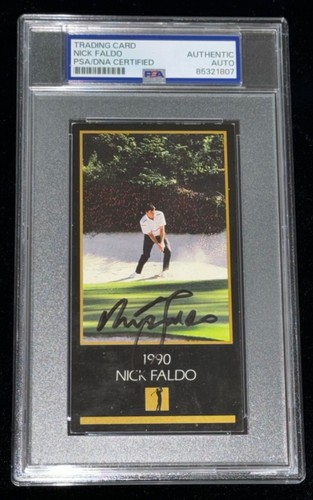 Signed Nick Faldo 1993 Grand Slam Golf 1990 Masters WIN Auto RC Rookie Card PSA
