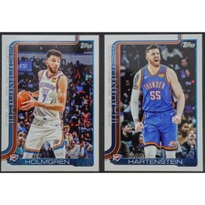 2025-26 Topps Flagship #118 Chet Holmgren + #120 Isaiah Hartenstein Thunder