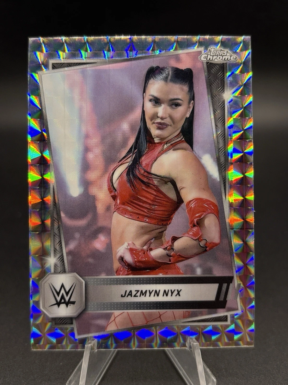 2025 Topps Chrome WWE GEOMETRIC REFRACTOR #41 Jazmyn Nyx