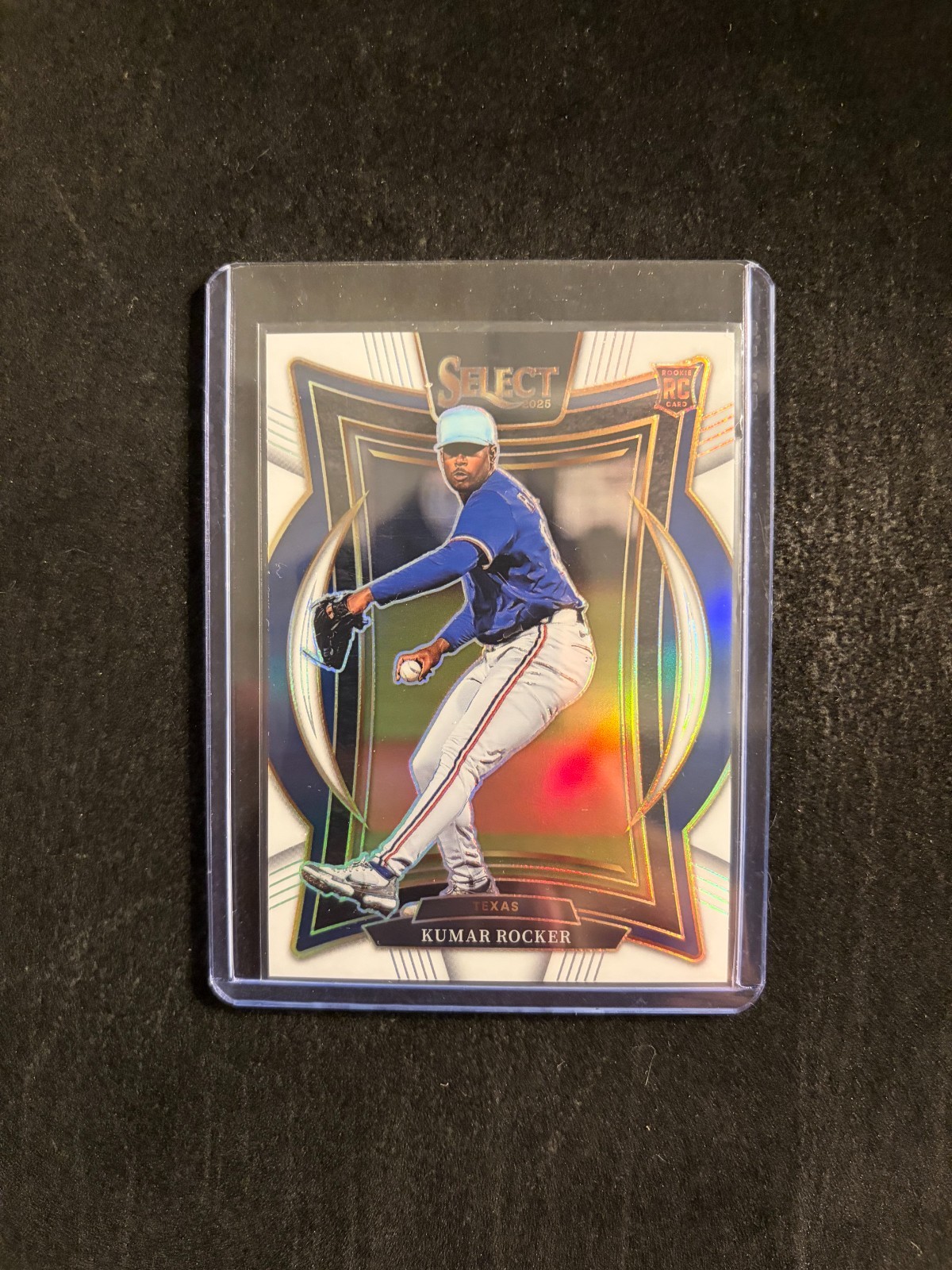 2025 Panini Select Concourse Kumar Rocker White Prizm 26/99 #61 RC Texas Rangers