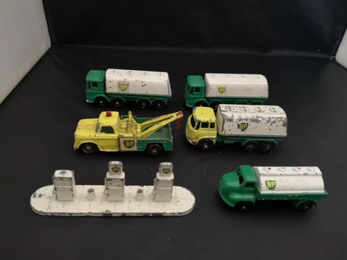 MATCHBOX LESNEY,BUDGIE LOT OF SIX 'BP' MODELS INC TANKERS --Y419