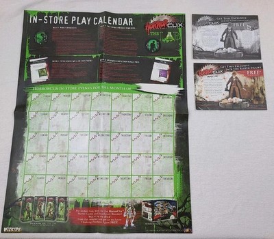 Horrorclix The Lab In Store Play Calendar Poster w/Jack The Ripper Figure Ad