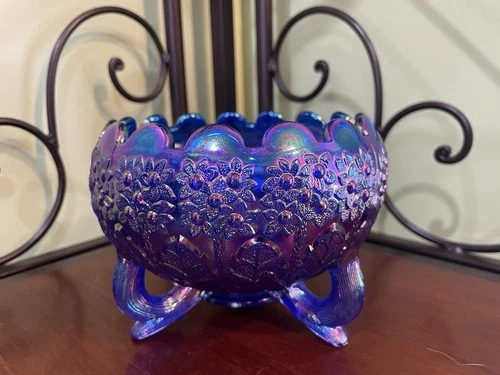 Fenton Amethyst Carnival Glass Bowl Footed!!  Beautiful Colors!!