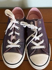 Converse Chuck Taylor All Star Purple Glitter Lace Up Sneakers Youth Size 3