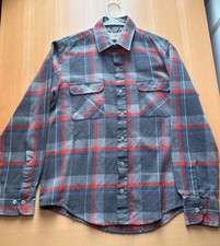 Arrow Sportswear Vintage Flannel Long Sleeve 100 Acrylic Gray Red Plaid Size M