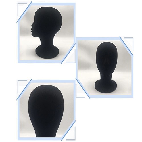 Utilisation diversifiée de têtes de mannequin légères en mousse noire pour a - Imagen 3 de 12