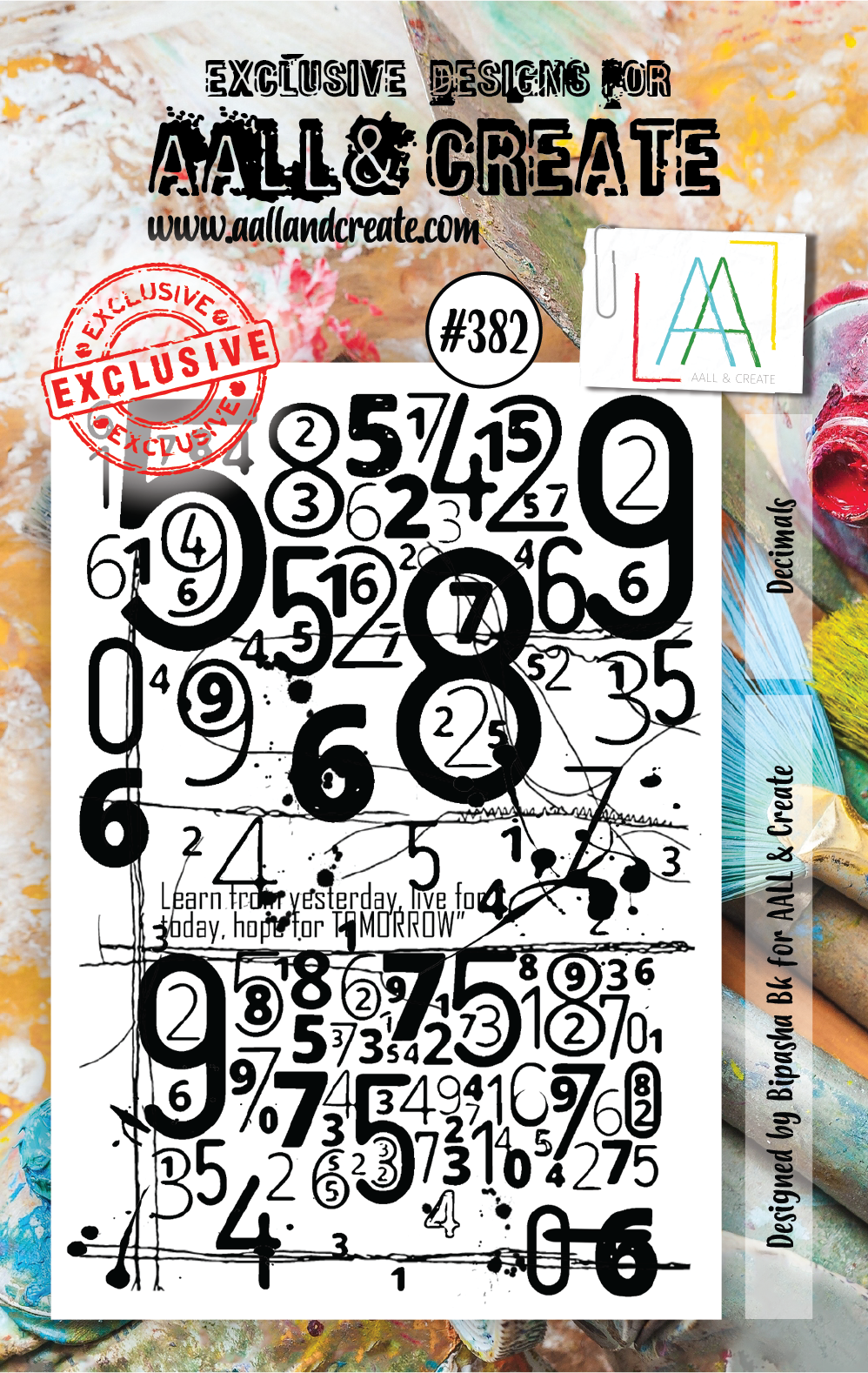 AALL and Create 3"" x 4"" Clear Stamps by Bipasha Bk Decimals #382