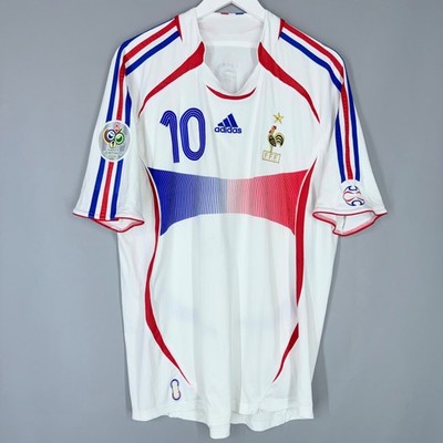 FRANCE NATIONAL TEAM 2006 2007 AWAY FOOTBALL SHIRT JERSEY FINAL #10 ZIDANE