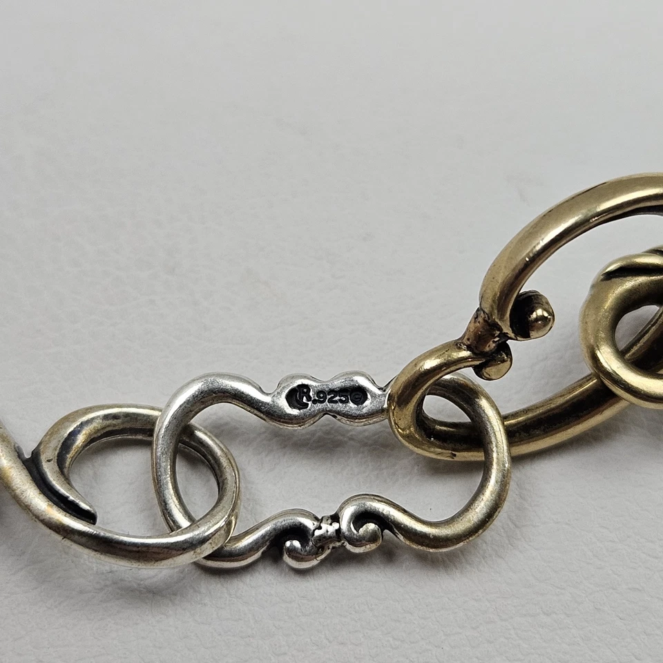 Pulsera Carolyn Pollack Relios Plata de Ley 925 Latón Madreperla Eslabones Foto 3 de 4