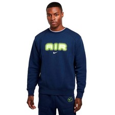 Image of Nike Air Crew Neck Fleece Mens Sweatshirt Top UK Medium (M) - HM0177-410