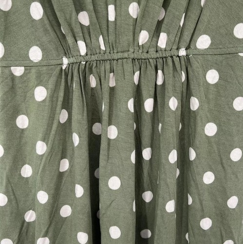 NWT Matilda Jane Polka Dot Sleeveless Dress Womens S Green and Ivory - Picture 2 of 6