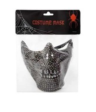 Skull Half Face Mouth Mask Rhinestones Halloween Costume Masquerade Mask