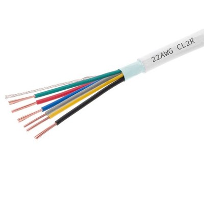 InstallerCCTV 22 AWG 6 Conductors Shielded Security Alarm 6 Conductors, Grey 