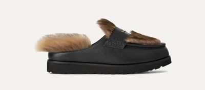 UGG AMBUSH Penny Loafer schwarz Leder Fell Pantoletten Collab Slipper... - Bild 1 von 4
