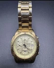 Vintage Seiko Chronograph Alarm 7T62-0AF0 Gold Tone Men’s Watch 100M Japan