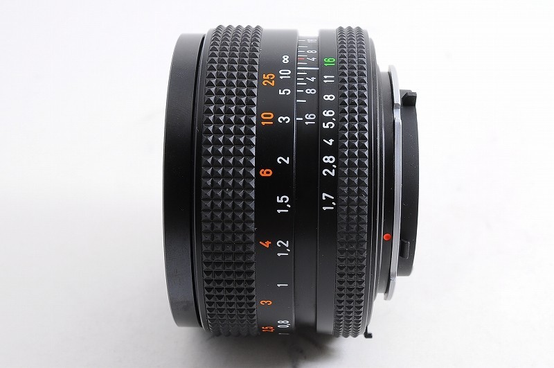 Contax Carl Zeiss Planar 50mm F1.7 T MMJ MF Lens C/Y Mount w/G-11