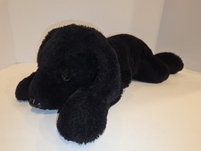 FAO Schwarz Black Labrador Retriever Lab Dog Puppy Plush 20" Laying Realistic
